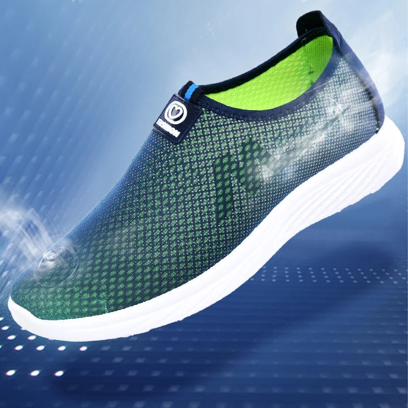 Mesh Men Casual Shoes Summer Lightweight Sneakers Men Outdoor Walking Shoes Breathable Slip on Mens Loafers Zapatillas Hombre