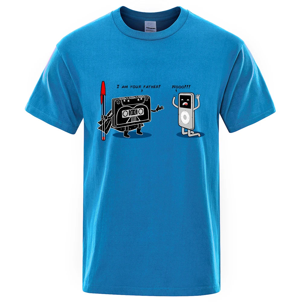 Funny Music Player Male Tops Summer Loose T-Shirt Cotton Crewneck T-Shirt Hip Hop Tee Clothes High Quality T-Shirts Man New