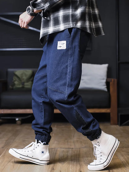 Plus Size Jeans Men Loose Joggers Streetwear Harem Jeans
