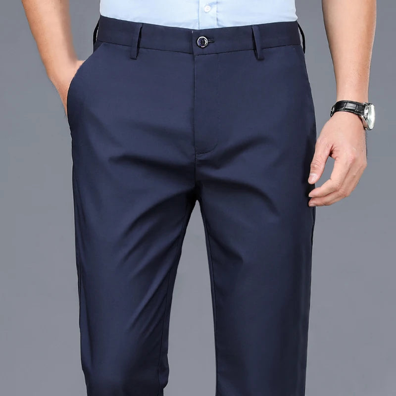 Male Smart Casual Pants Stretchy Sports Men's Fast Dry Trousers