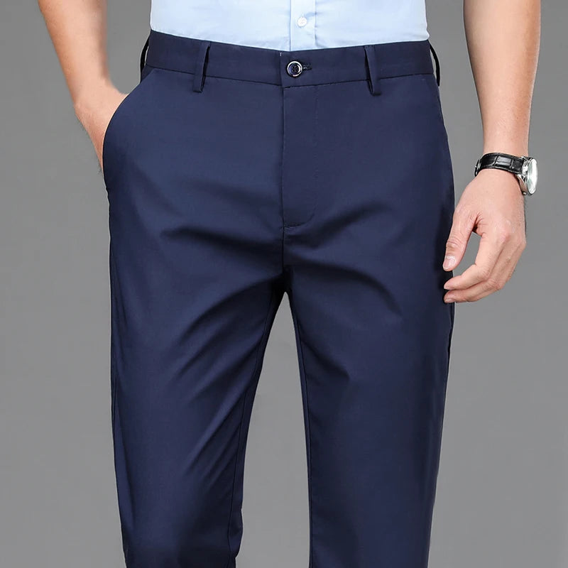 Male Smart Casual Pants Stretchy Sports Men's Fast Dry Trousers