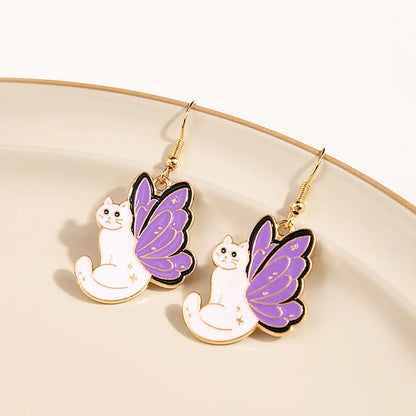 Fashion Cute Enameled Animal Dangle Drop Earrings