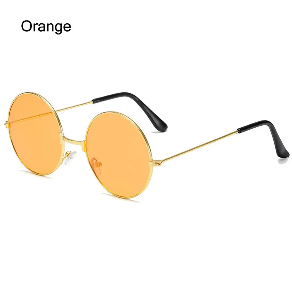 Fashion Vintage Round Sunglasses Women UV400 Sun Glasses Colorful Round-frame Glasses Female Male Metal Mirror Oculos De Sol