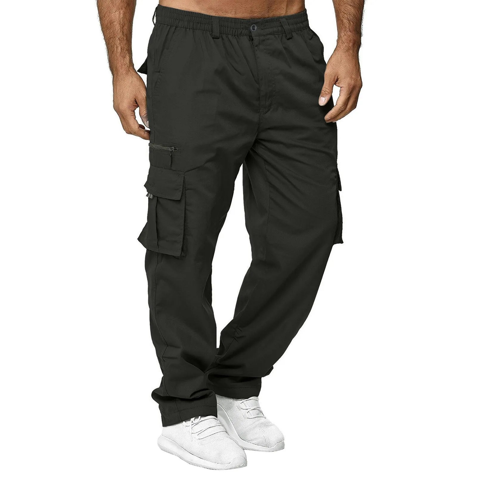 Mens Casual Slim Fit Cargo Pants
