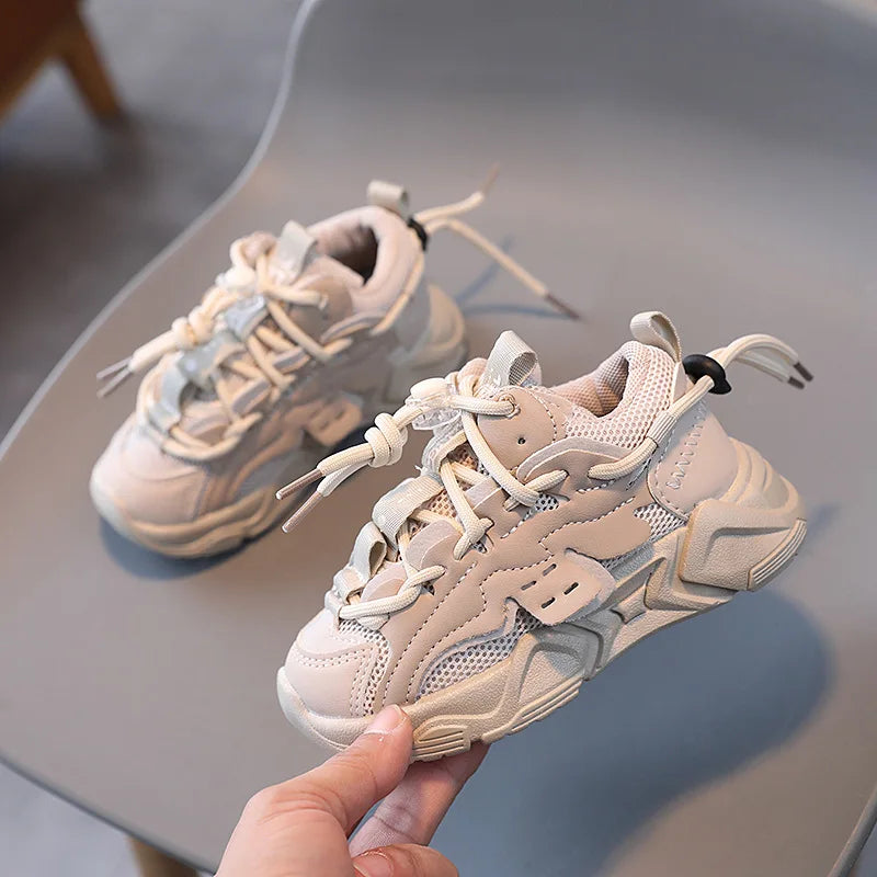 2025 Spring Children's Double Net Sports Shoes Boys Girls Slip-on Casual Shoes Soft Sole Breathable Single Shoe Trend Fashion