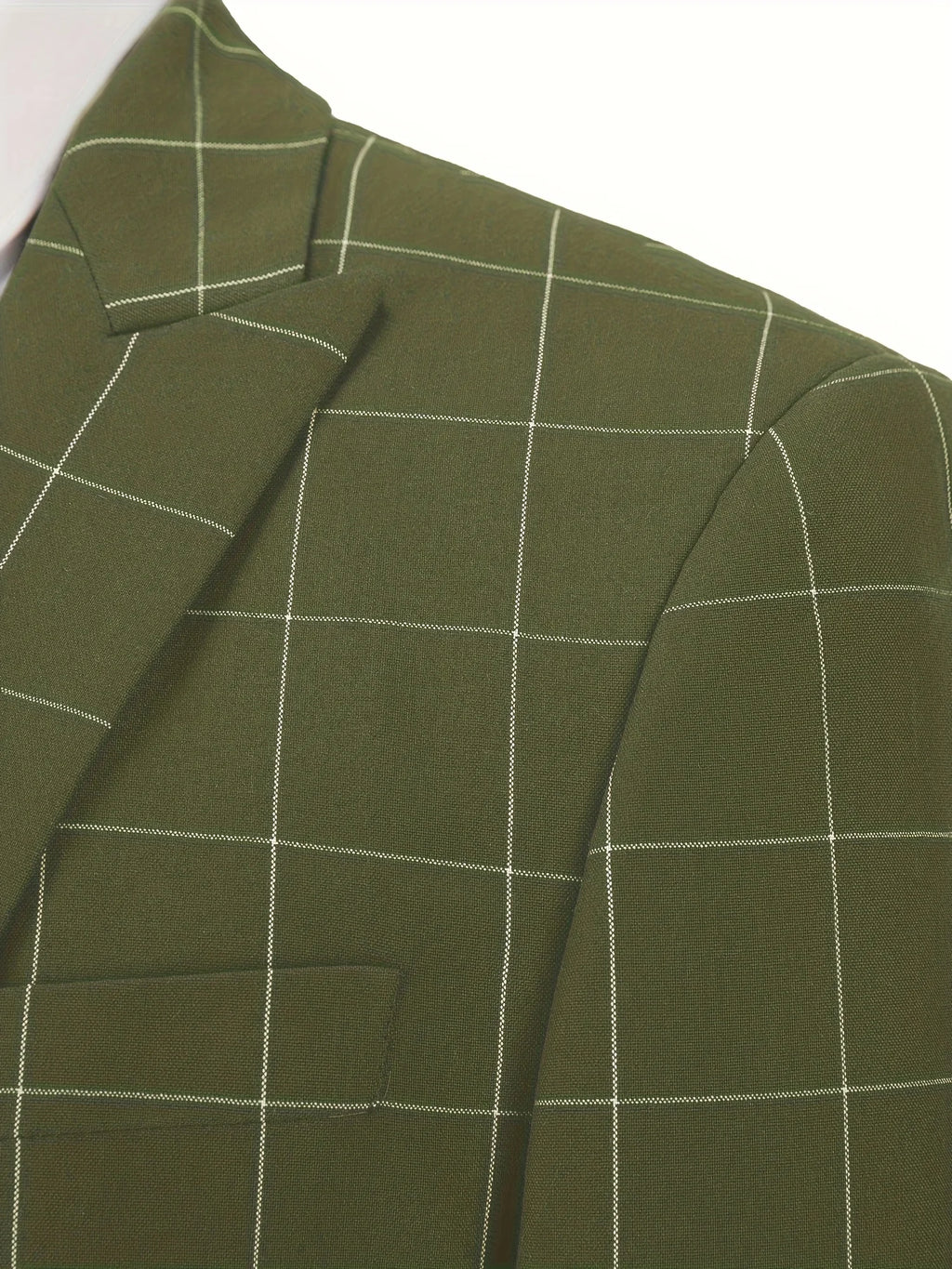 Elegant Men's Suit 3 Pieces Plaid Tuxedos