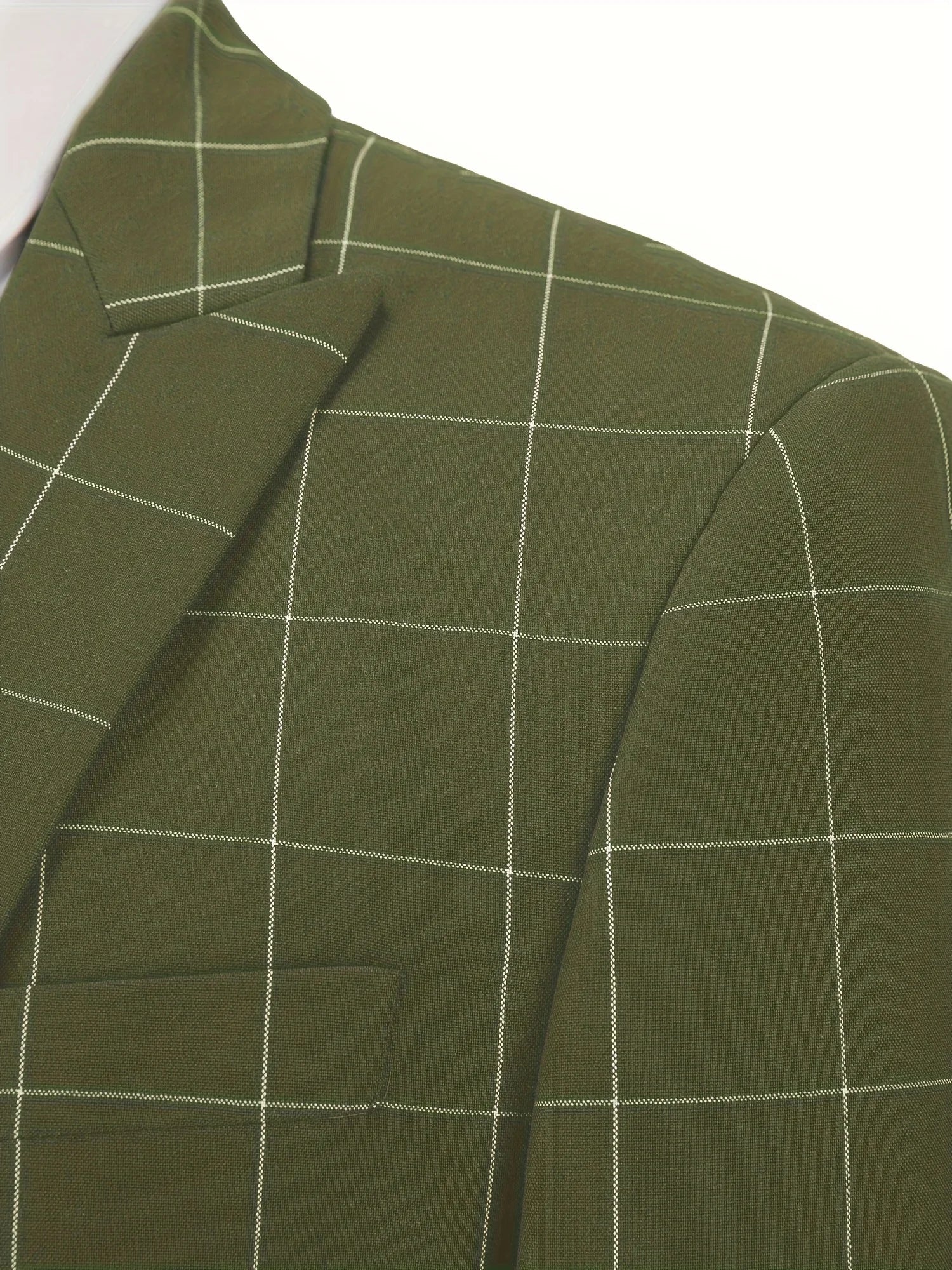 Elegant Men's Suit 3 Pieces Plaid Tuxedos