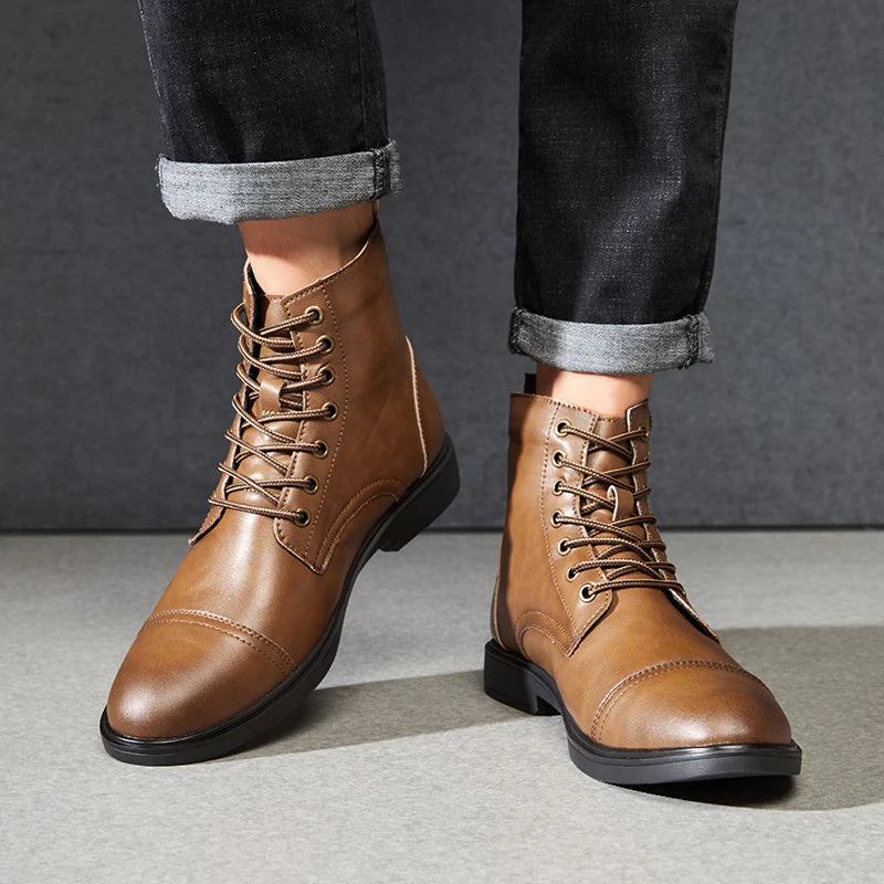 Men's Leather Ankle Boots