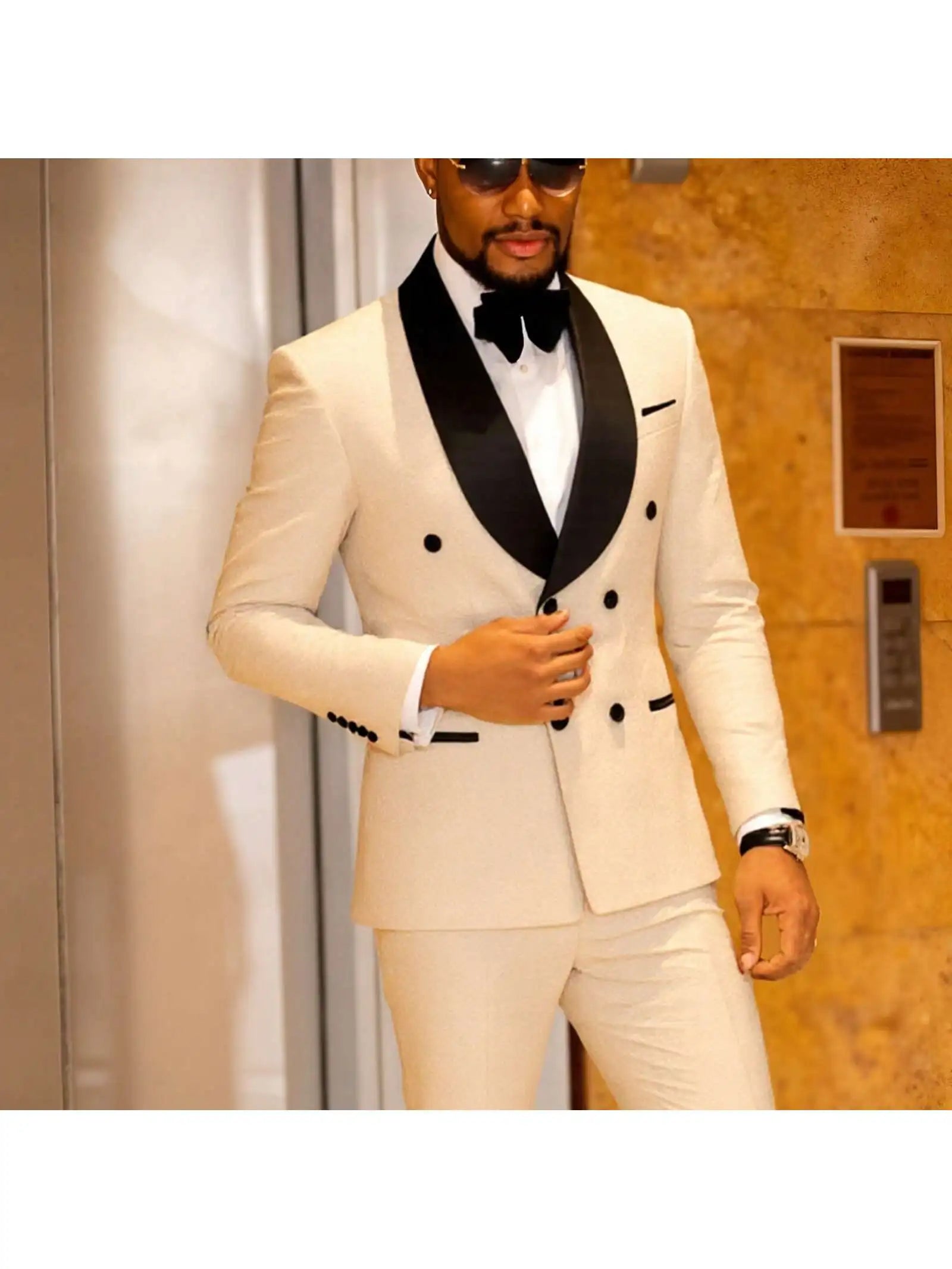 Men's 2 Piece Slim Fit Floral Tuxedo Suit