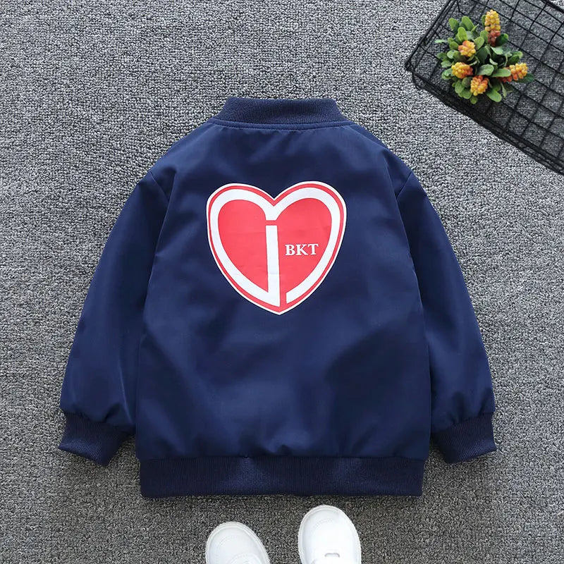 Heart Patterned Outerwear For Children