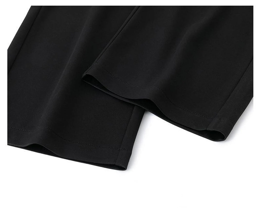 Black Straight Pants for Men's Wide Leg Pants