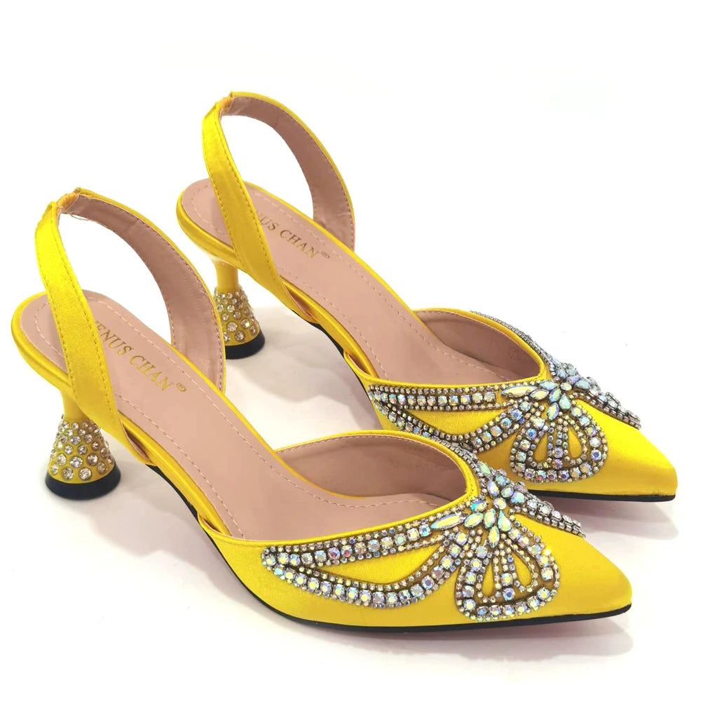 Bowknot Pointed Toe Women's Shoes Shallow Mouth Shoes Bag Set