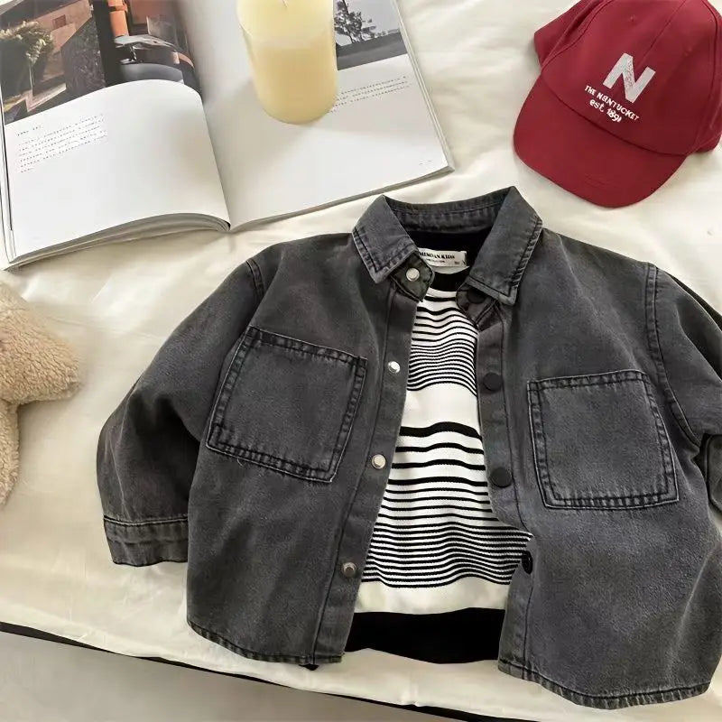 Boys Denim Shirt Children's Thin Jacket