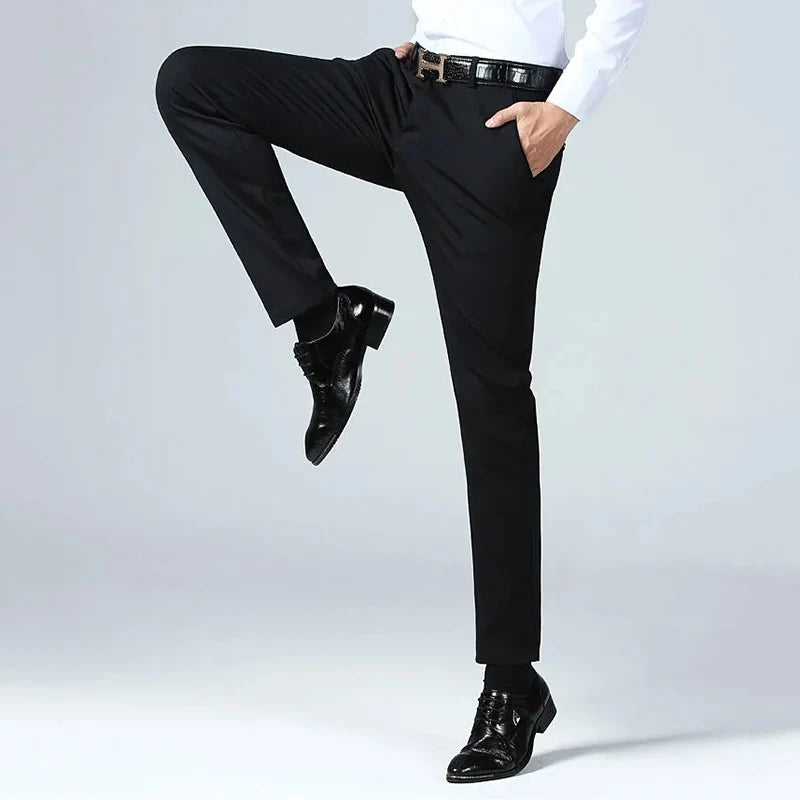 Mens Summer Fashion Business Casual Suit Pants Long Pants