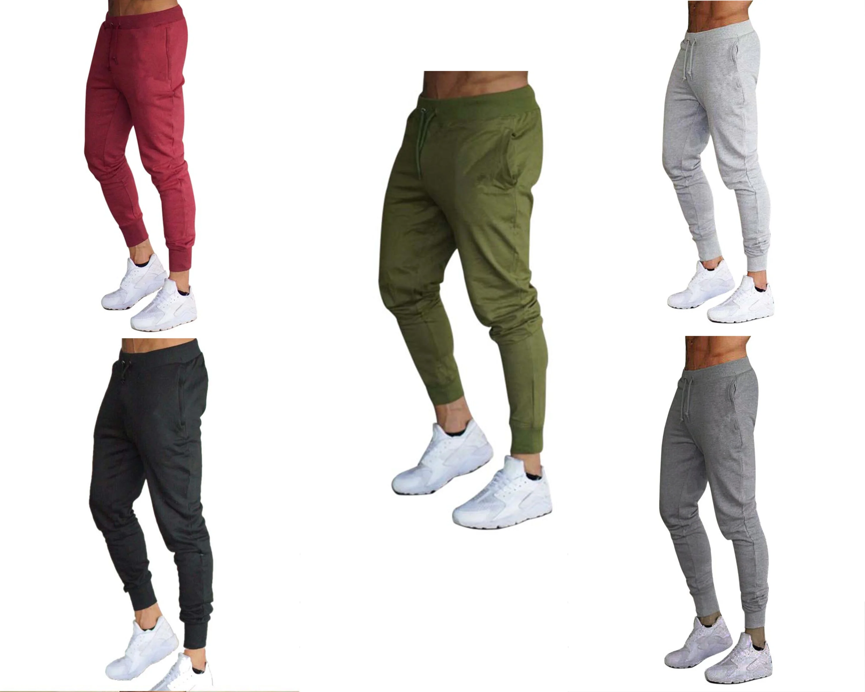 Men Casual Sports Pants Running Workout Jogging Long Pants