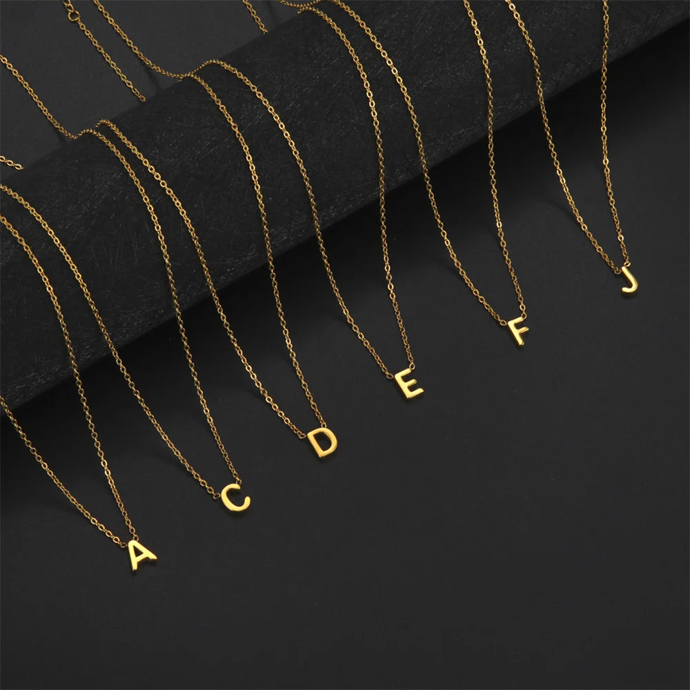 Initial A-Z Letter Necklaces for Women