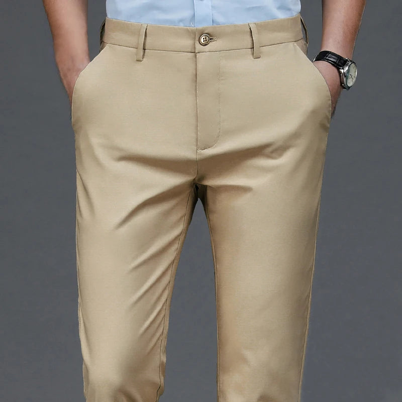 Male Smart Casual Pants Stretchy Sports Men's Fast Dry Trousers