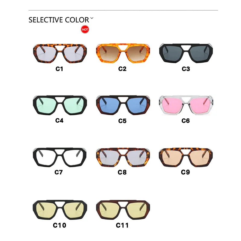 Fashion Sunglasses Luxury Designer Colored Lenses Sun Shade Glasses for Women Vintage UV400 Brand Sun Glasses