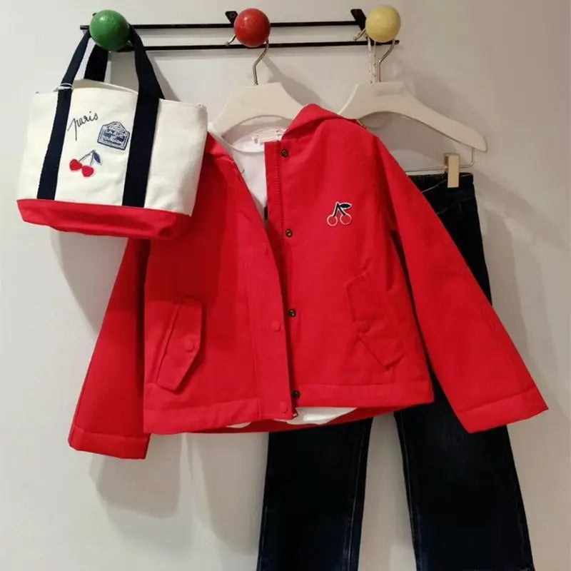 Red Cherry Jacket For Teenager
