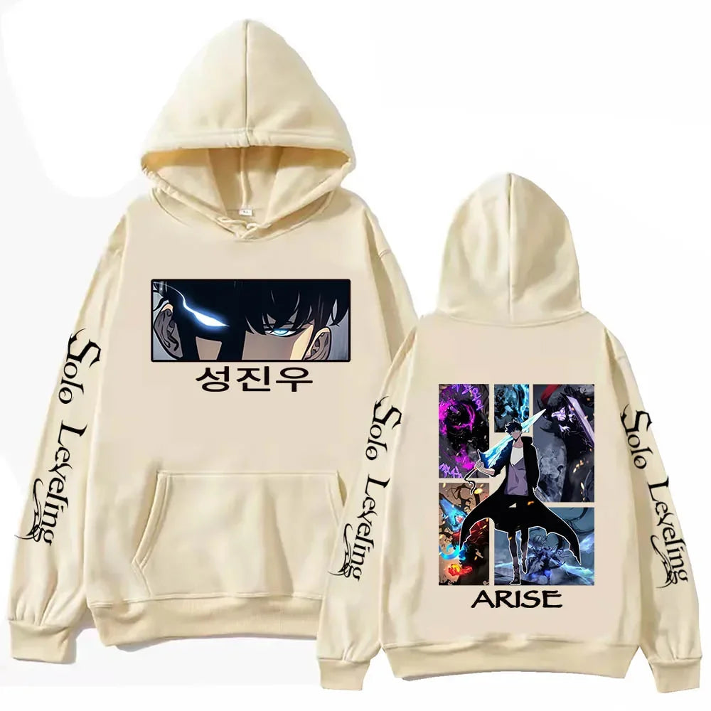 2025 Solo Seveling Hot Anime Hoodie Harajuku Hip Hop Pullover Tops Sweatshirt Fans Gift