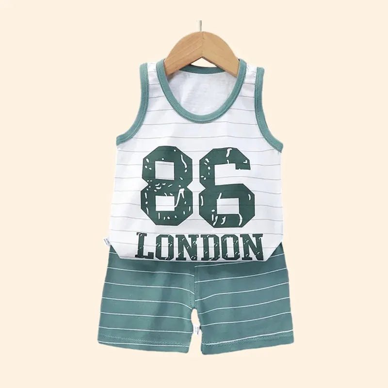 Children Sets Kids Clothes Boys Girls Vest Suit