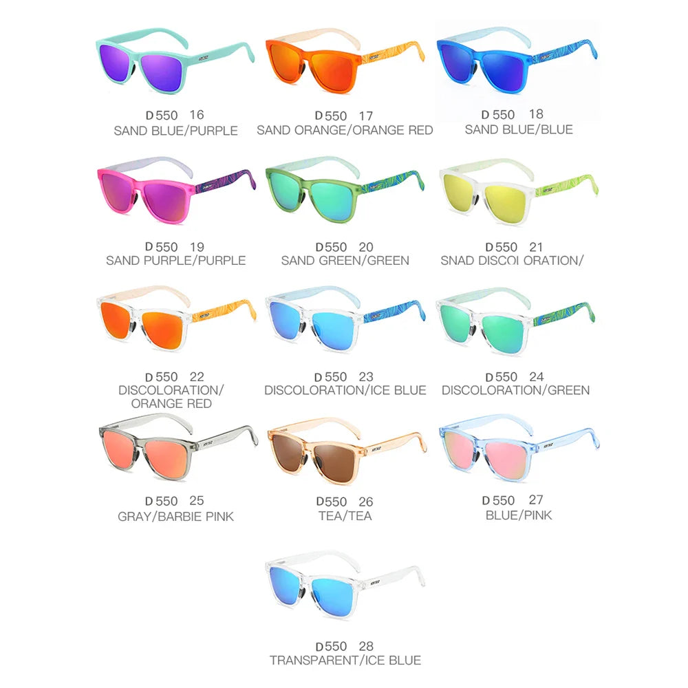 DUBERY Full Rim Polarized Sunglasses For Men And Women 28 Colors Model 550