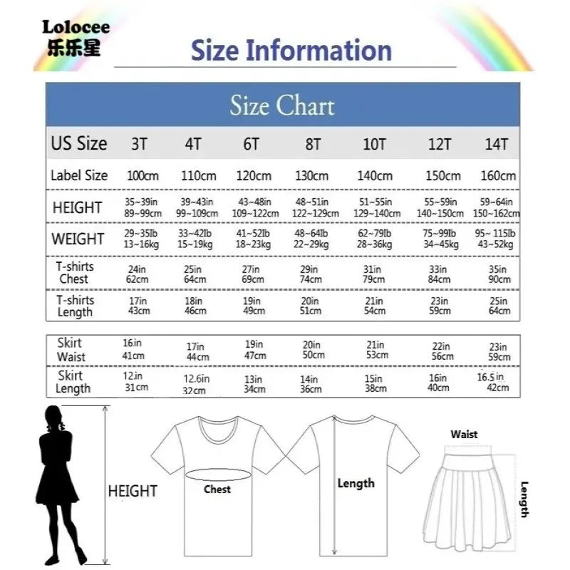 Girls Outfits Cartoon Cat T-shirt