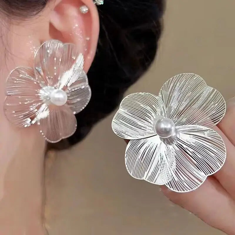 Exaggerated Rhinestone Long Tassel Earrings