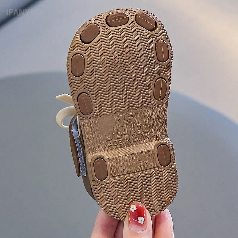 1-4Years Toddlers Shoe Children's Summer Sandals Baby Girls Breathable Bow Sandals Soft Sole Anti slip Princess Hollow Shoes