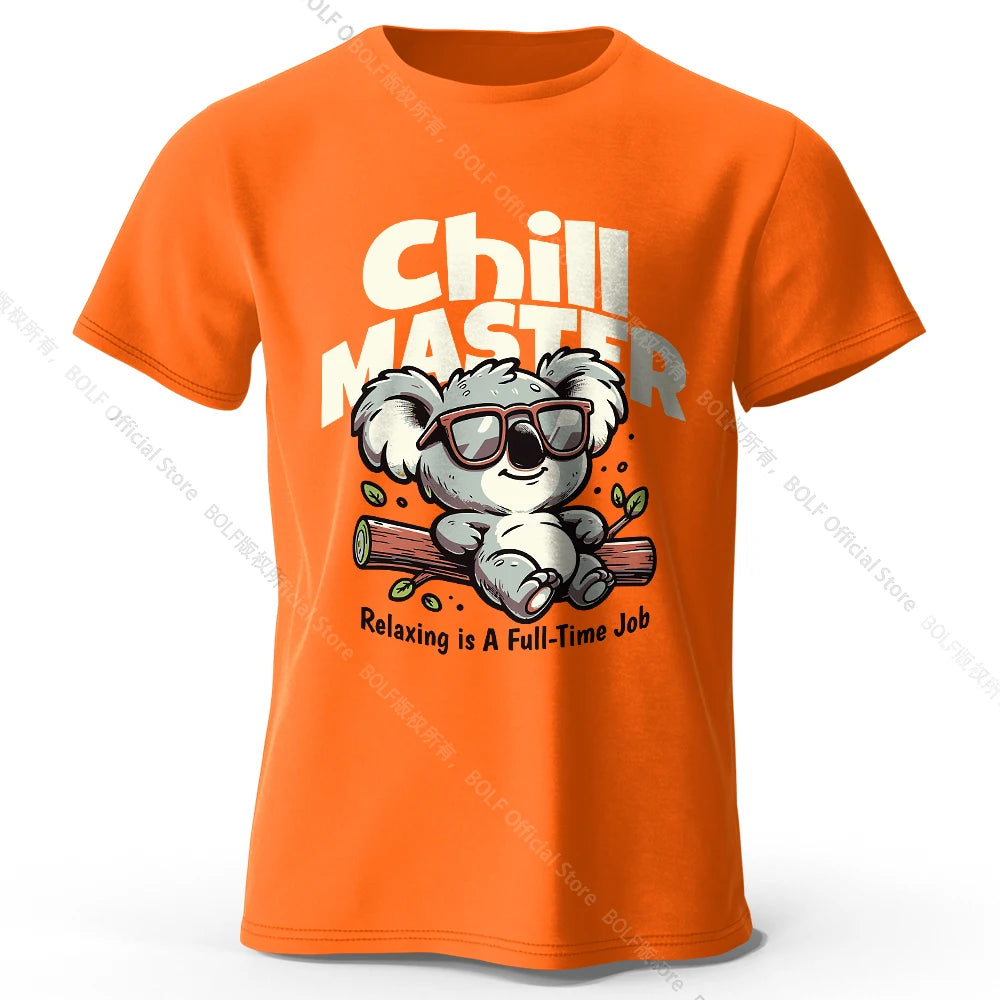 Whimsical Hand-painted Animal T-shirt 100% Cotton - Cute Cartoon Style Comfortable Wear for Kids & Adults