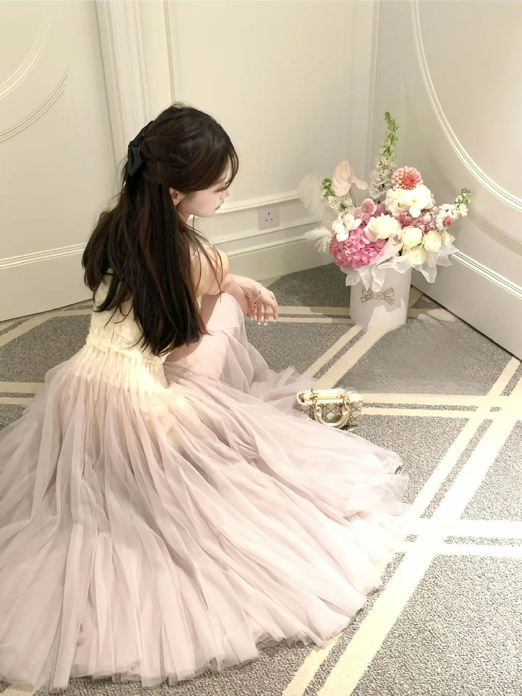 High Quality Gradient Camisole Dresses Spring Women Sleeveless Square Neck Mesh Dress Summer High Waist Zipper Knee Length Dress