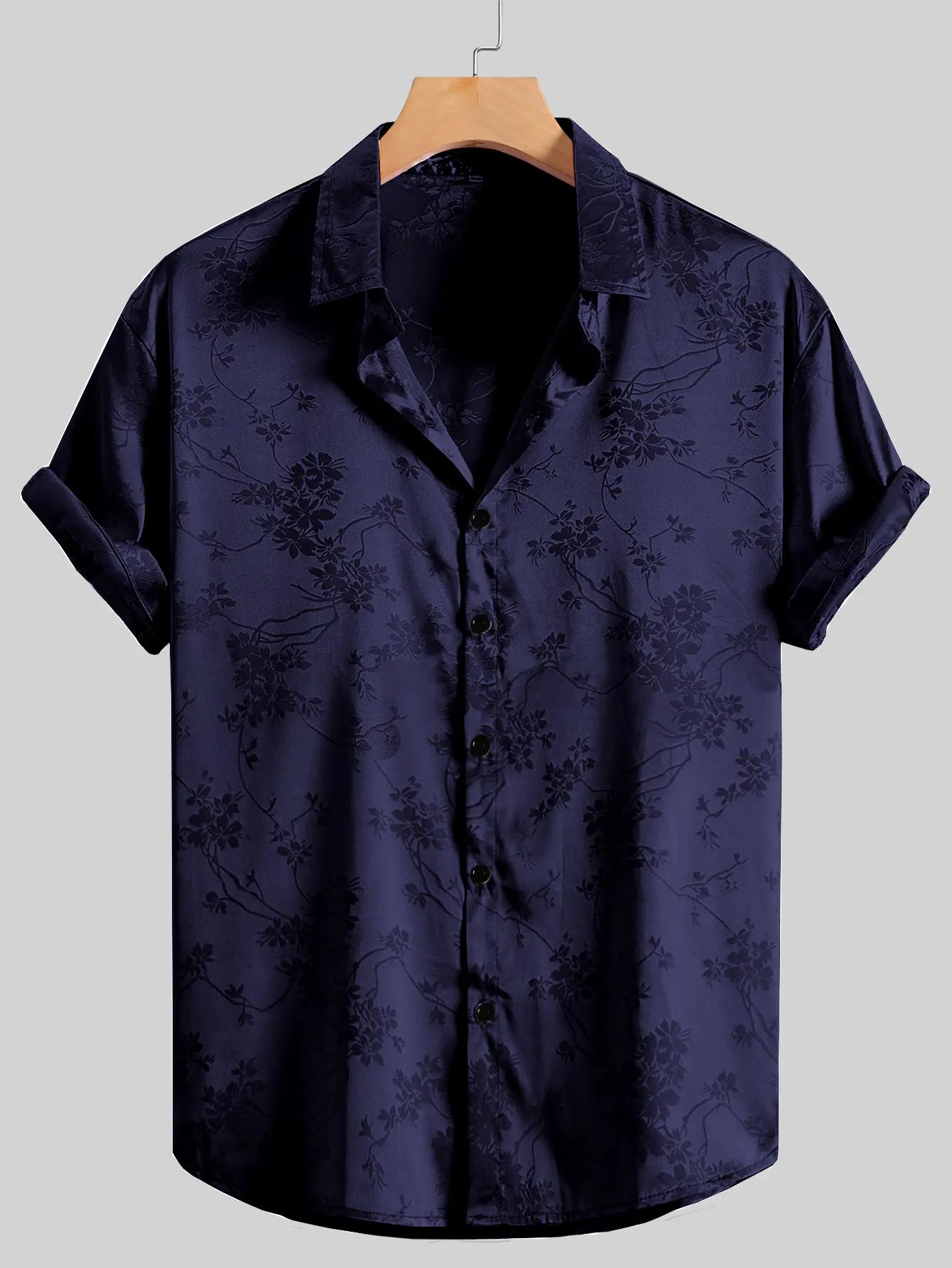 2024 Men's embroidered short-sleeved shirts for men's Hawaiian shirts