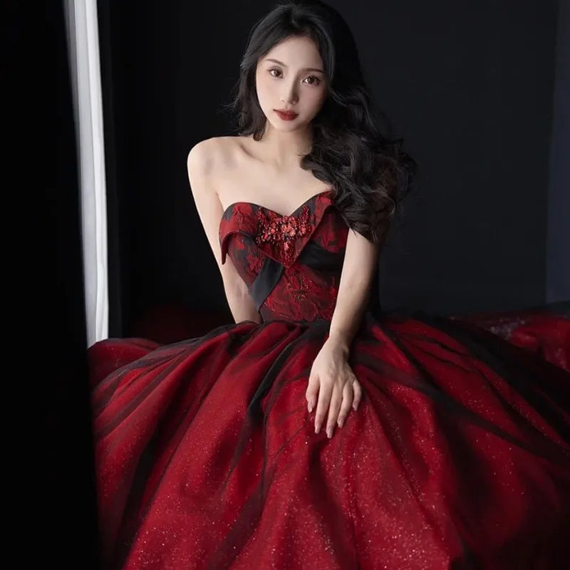 Red Dress Toast Banquet Host for Women