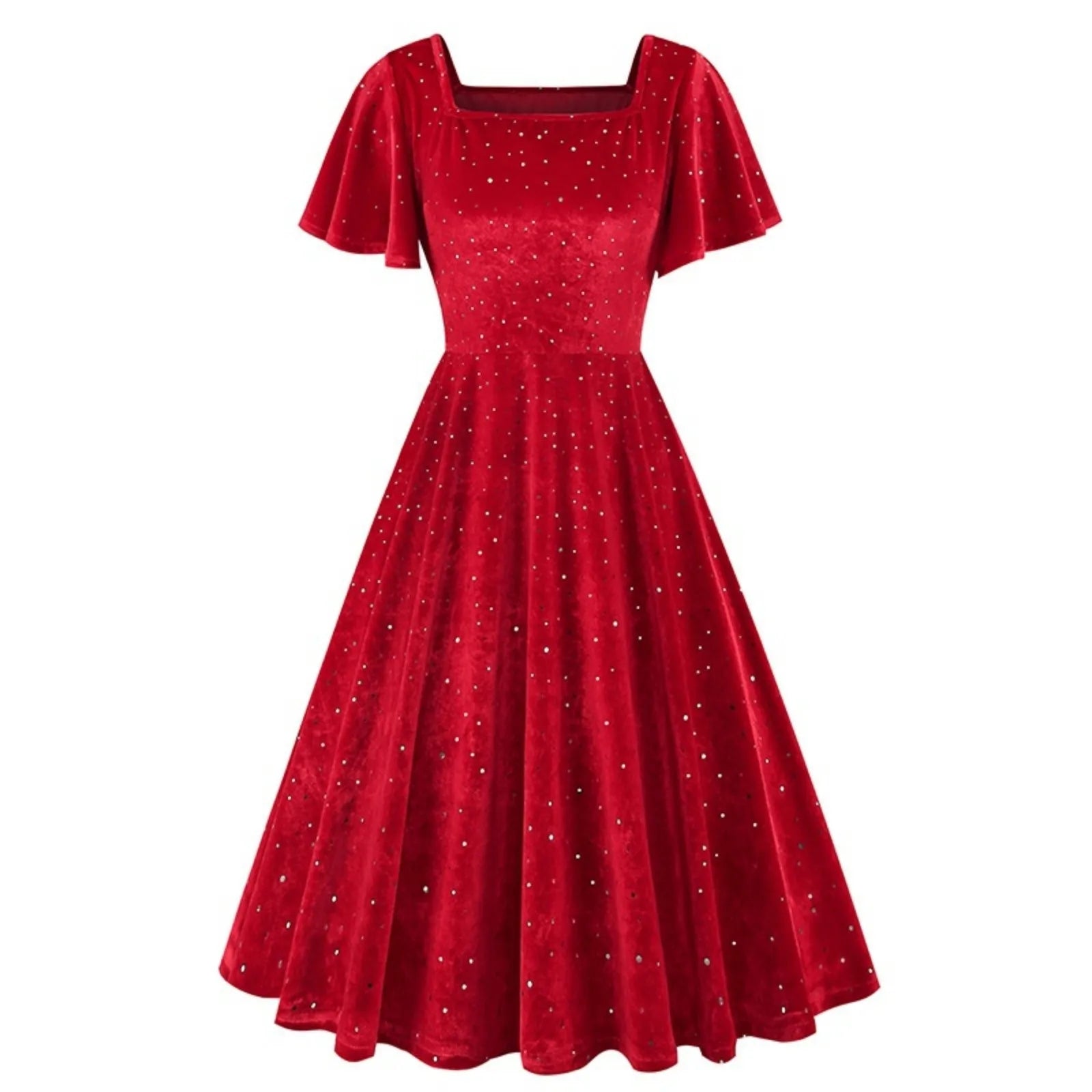 Fashion Ladies Velvet Dress Elegant Party Gown Winter Dresses For Women