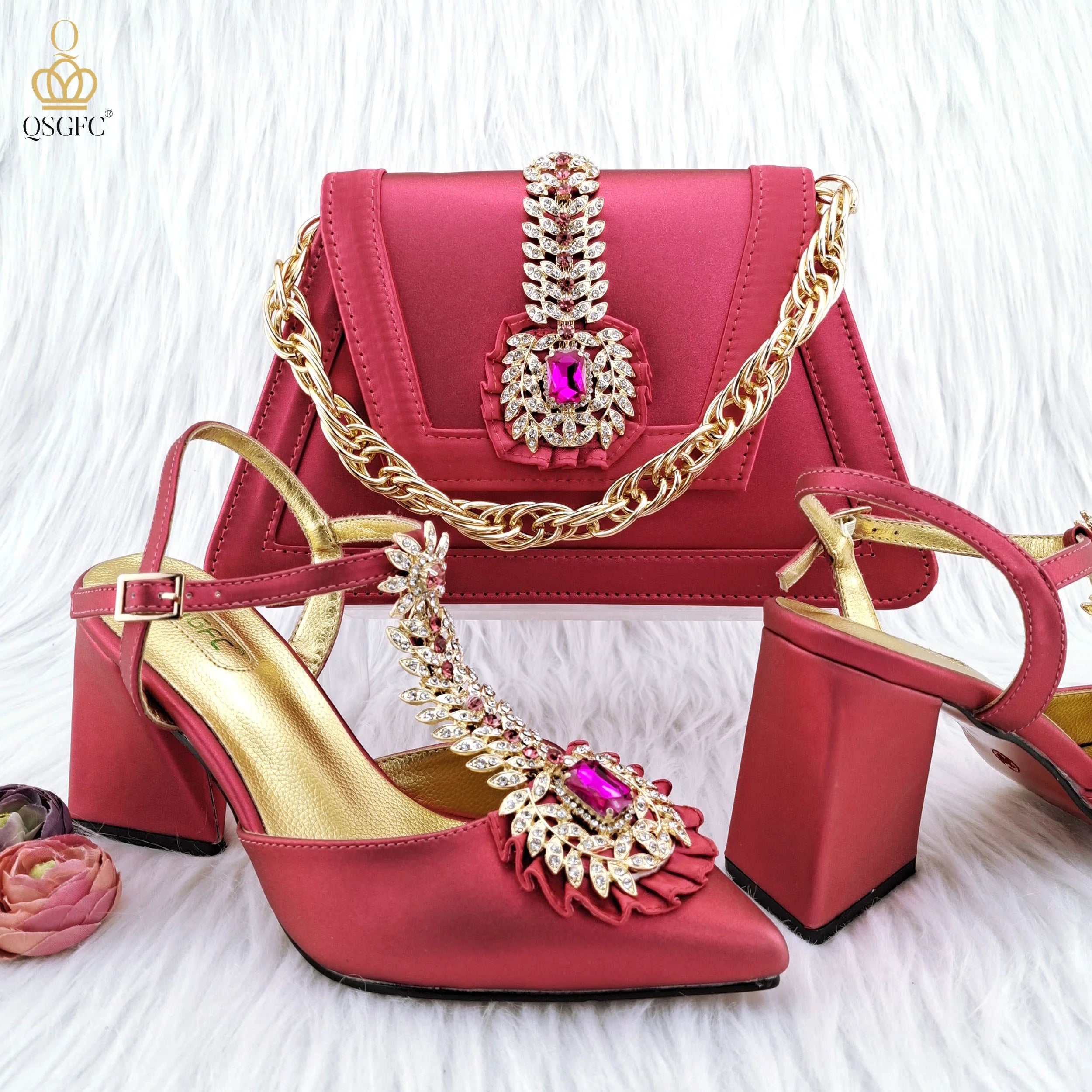 Royal Blue Noble Three-Dimensional Bag With Elegant High Heels