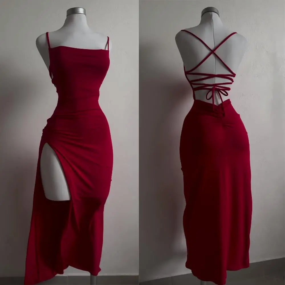 High sensibility halter strap Spice Girl bag hip dress