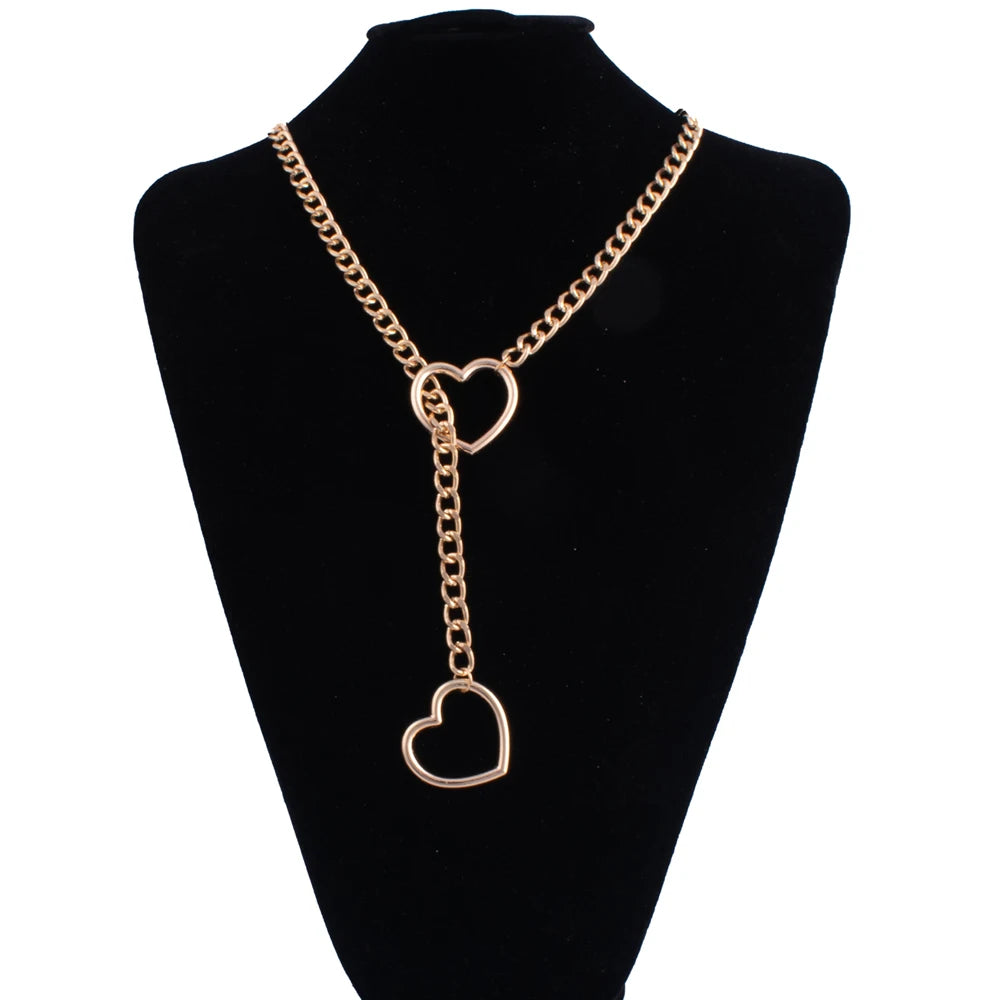 Heart Slip Chain Necklace For Women