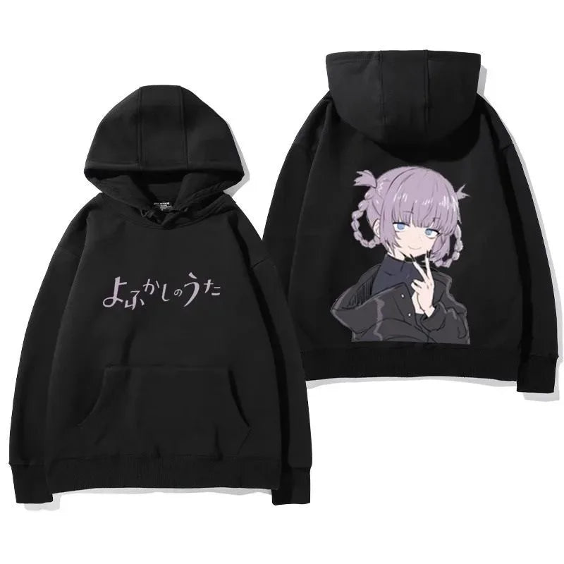 New Japanese anime Call of the Night hoodies Oversized Unisex personality Clothes sweatshirt Sports Graphic Fleece warm Casual