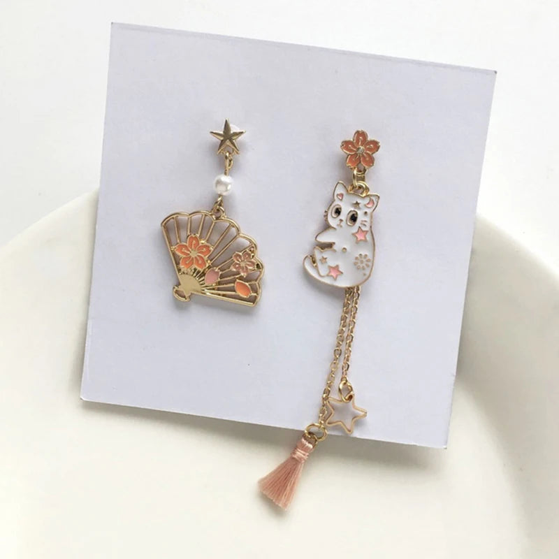 Flower Cute Animal Dangle Earrings For Women