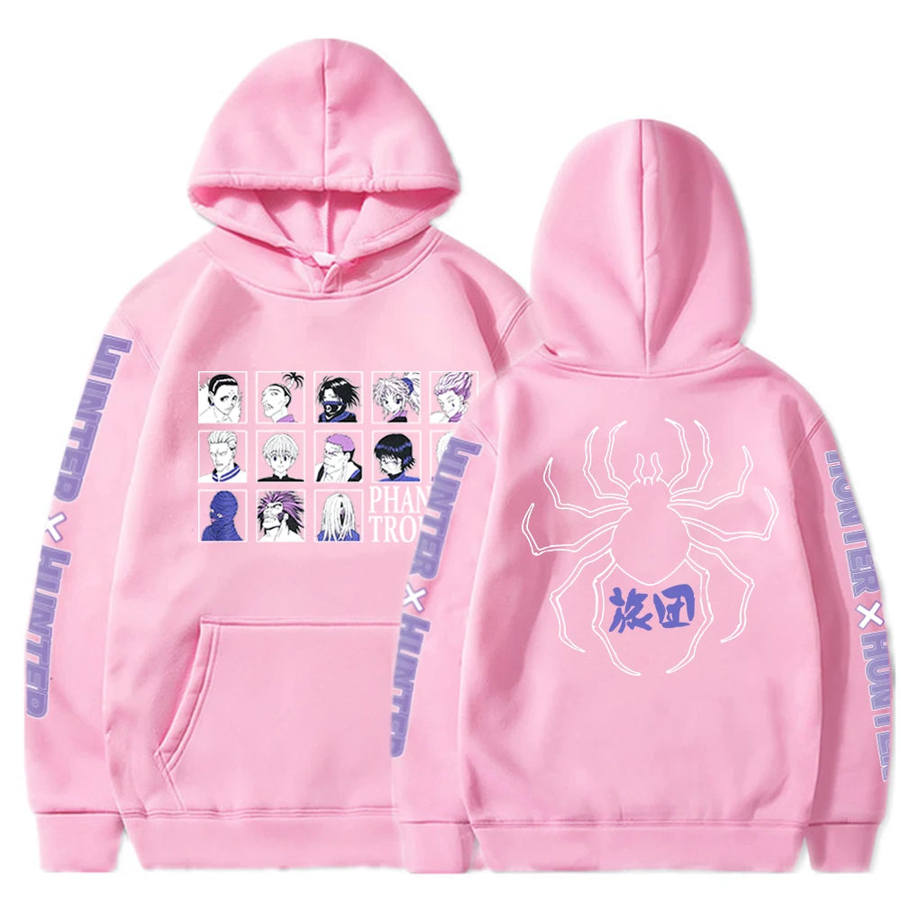 Phantom Troupe Hisoka Chrollo Print Hooded Hunter X Hunter Anime Sweatshirt