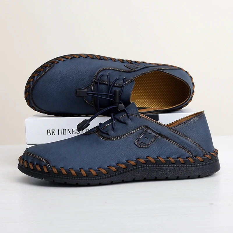 Handmade Leather Men's Penny Loafers Casual Office Business Shoes Fashion Party Wedding Moccasins Formal Male Slip on Footwear