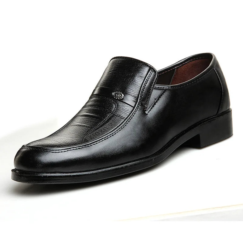 Men's plus size business Shoes Work dress leather shoes Autumn round toe anti slip footwear Fashion comfort male Loafers Zapatos