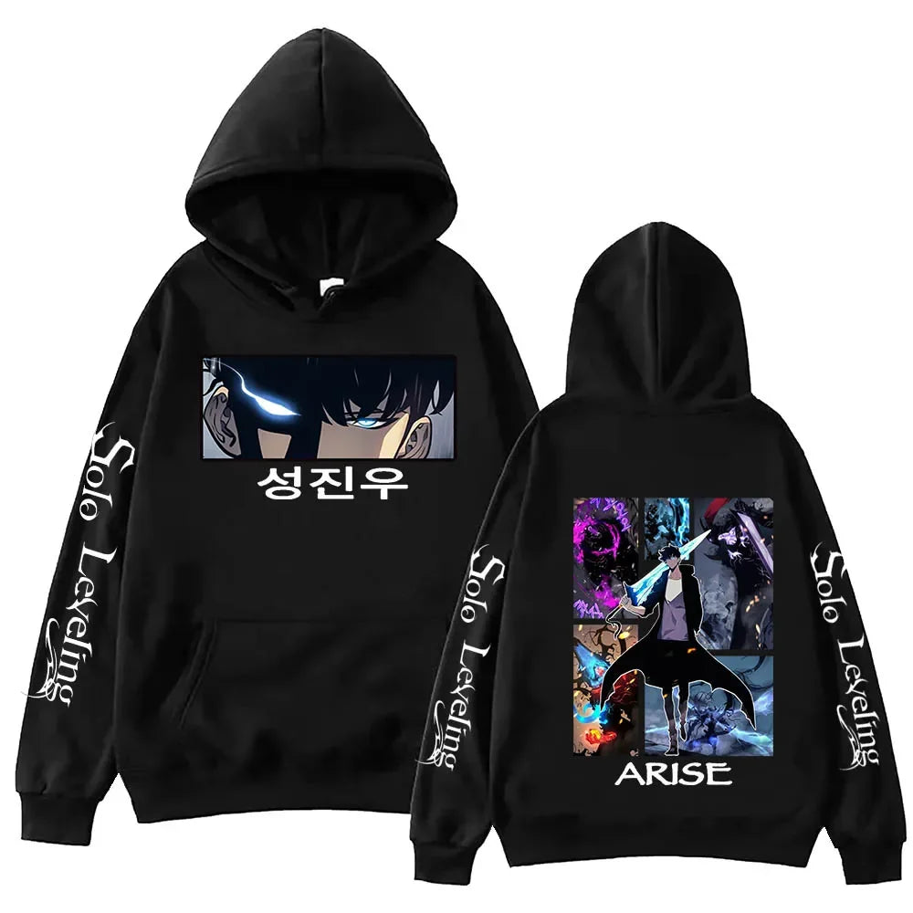 2025 Solo Seveling Hot Anime Hoodie Harajuku Hip Hop Pullover Tops Sweatshirt Fans Gift