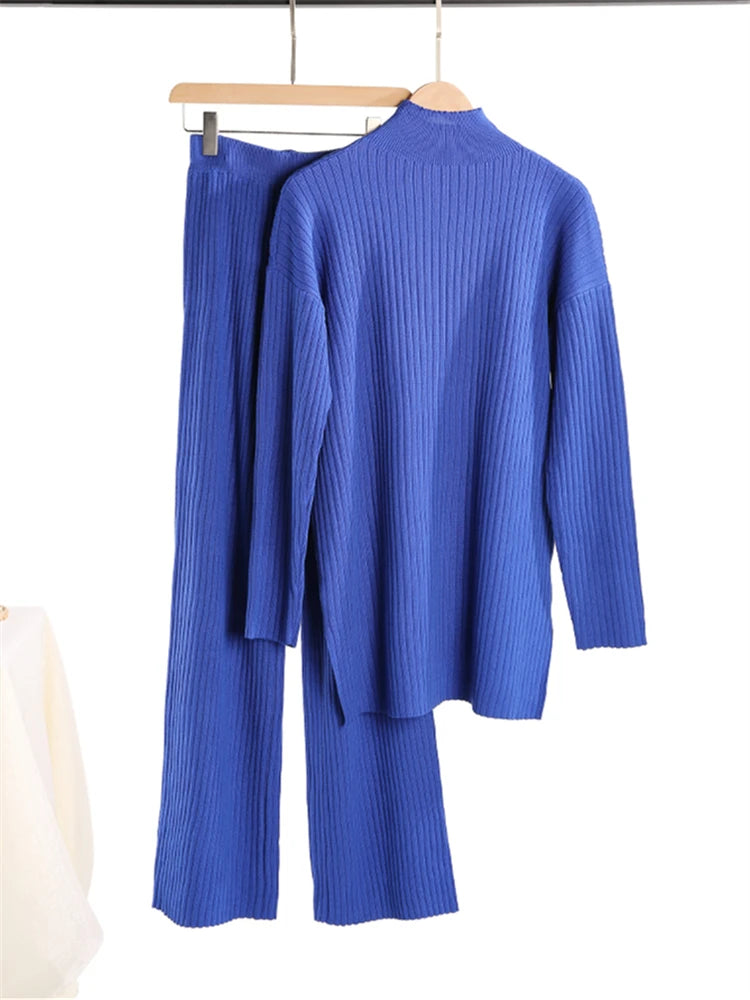 Women Sets Knitted Tracksuit