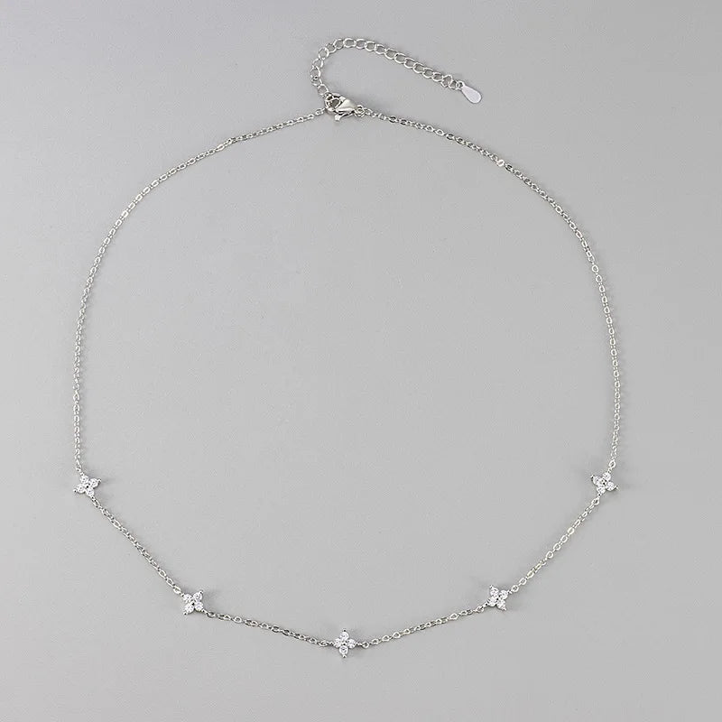 Stainless Steel Zircon Necklaces for Women