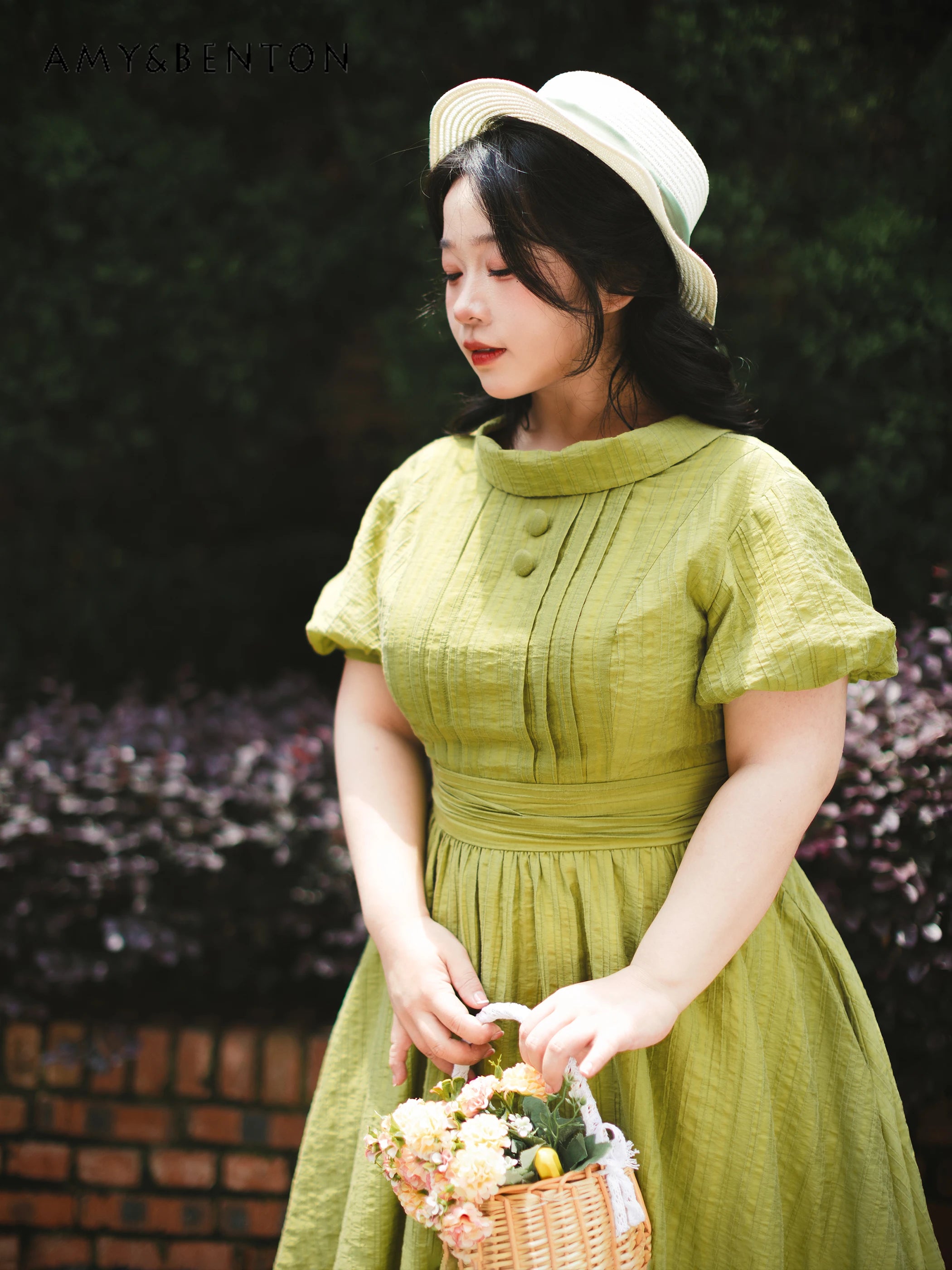 Retro Pastoral Style Elegant CLA Classical Tencel Dress for Women