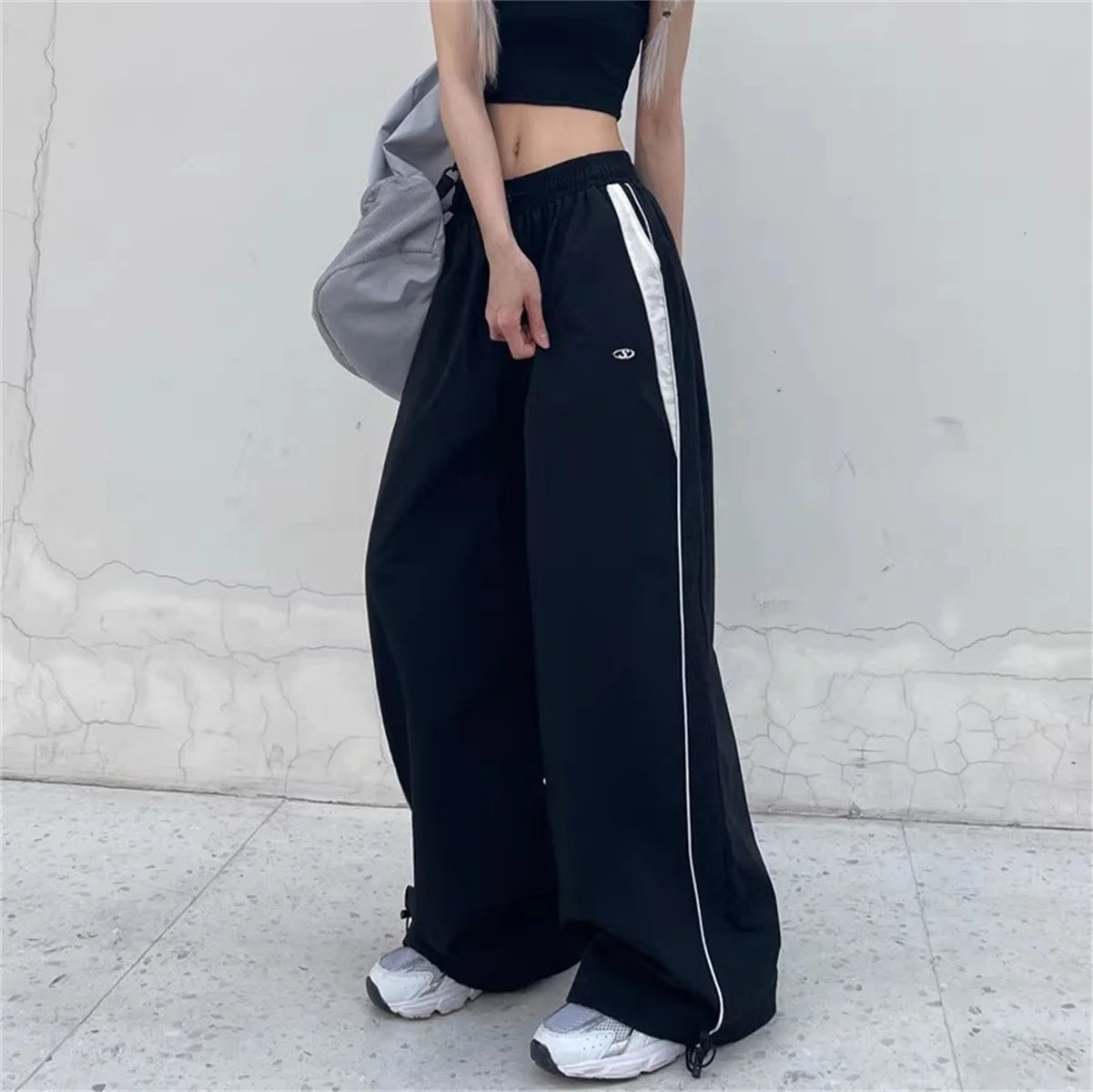 Women Casual Wide Leg Cargo Pants