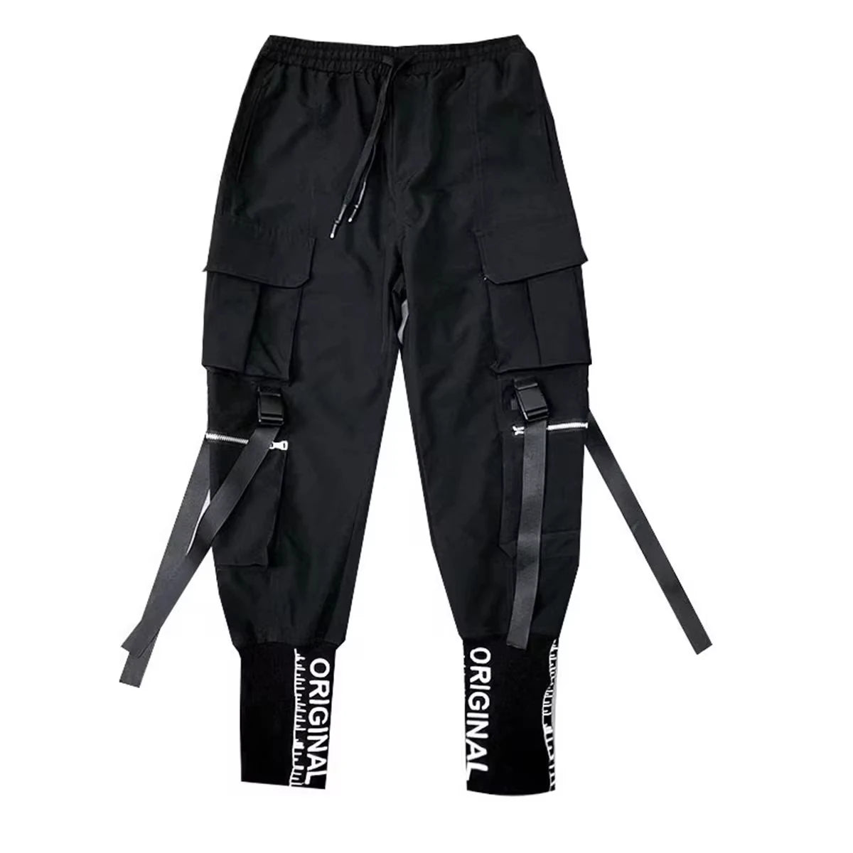 Black Cargo Pants Women Joggers High Waist Loose