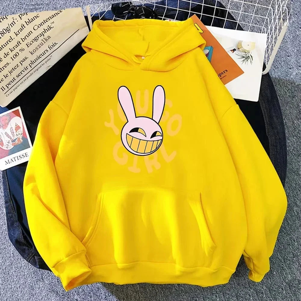 2025 YOU GO GIRL Digital Circus Jax Hoodie Fashion Women Harajuku Funny Cute Rabbit Hoodie Unisex Cartoon Vintage Pullover