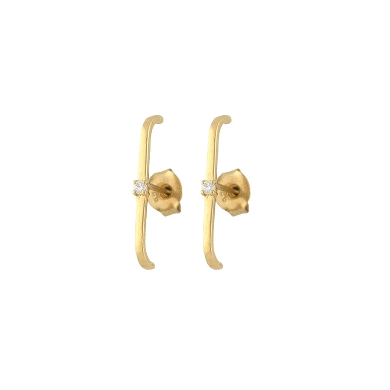 Gold Color Double Chain Dangle Earrings for Women